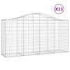 vidaXL Cesti Gabbioni ad Arco 13 pz 200x50x100/120 cm Ferro Zincato
