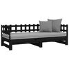 vidaXL Dormeuse Estraibile Nera 2x(90x200) cm Legno Massello di Pino