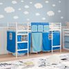 vidaXL Struttura del Letto Loft per Bambini con Tendine Bianco e Blu