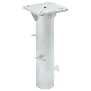 vidaXL Base per Ombrellone Interrata Argento 16x16x39,5 cm Acciaio