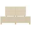 vidaXL Struttura del letto con testiera Crema 180 x 200 cm Tessuto