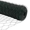 vidaXL Palo della recinzione Verde 25 x 1,5 m (rete 36 mm) Acciaio