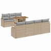 vidaXL Set Divano da Giardino 8 pcs Beige Poly Rattan