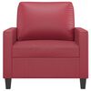 vidaXL Poltrona Rosso Vino 60 cm in Similpelle