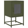 vidaXL Comodino Verde Oliva 36x39x60,5 cm in Acciaio Laminato a Freddo