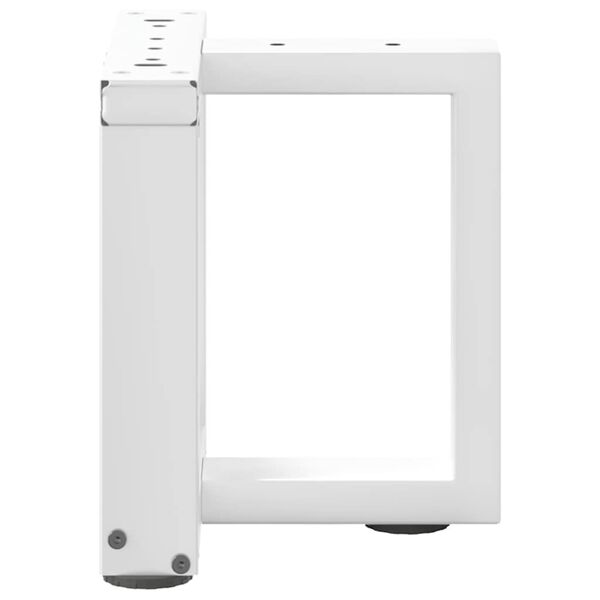 vidaXL Gambe per Tavolino da Caff&egrave; a Forma di T 2 pz Bianche 30x25x(30-31) cm Acciaio