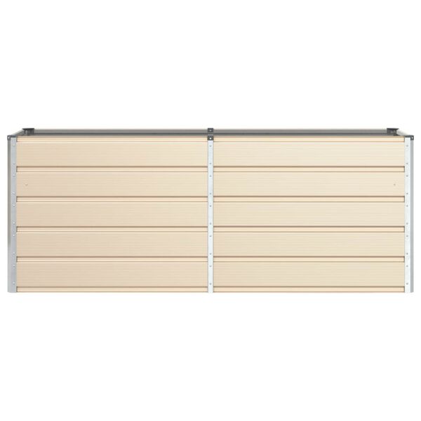 vidaXL Fioriera Avorio 480 x 50 x 45 cm Acciaio zincato