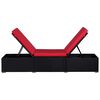 vidaXL Set Divani da Giardino 9 pz con Cuscini in Polyrattan Rosso