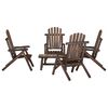 vidaXL Set Divani da Giardino 5 pz in Legno Massello di Abete