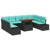 vidaXL Set Divano da Giardino 10 pz 9-Numero di posti