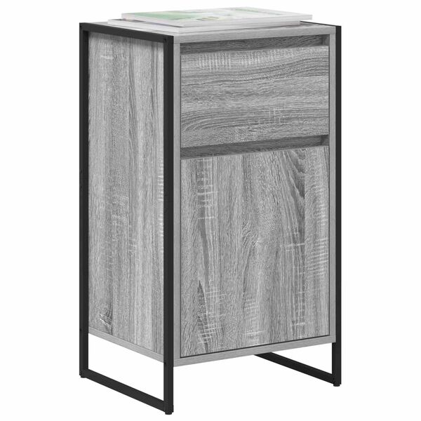 vidaXL Credenza Grigio Sonoma 81 x 36 x 150.5 cm Legno multistrato