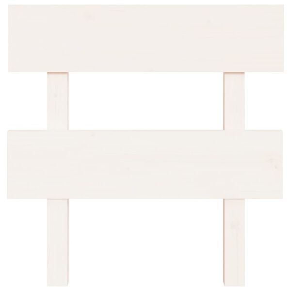 vidaXL Testiera per Letto Bianca 103,5x3x81 cm Legno Massello di Pino
