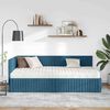 vidaXL Struttura Letto Angolare con Materasso 2 pcs Blu Velluto