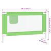 vidaXL Sponda Letto di Sicurezza per Bambini Verde 120x25cm in Tessuto