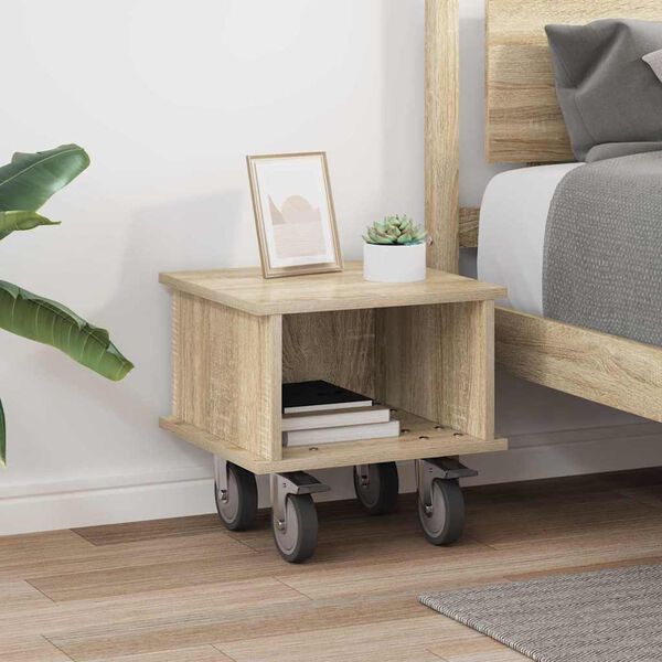 vidaXL Supporto TV Rovere Sonoma 37 x 35 x 35 cm Legno multistrato