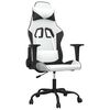 vidaXL Sedia da Gaming Bianco e Nero in Similpelle