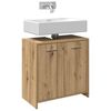 vidaXL Mobile Lavabo Bagno Rovere Artigianale Legno Multistrato