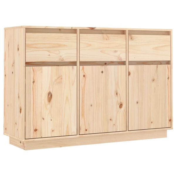 vidaXL Credenza 110x34x75 cm in Legno Massello di Pino