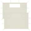 vidaXL Pareti con Finestre per Gazebo 2 pz Crema