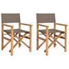 vidaXL Sedia da regista 100% Poliestere Teak Solido