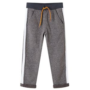 vidaXL Pantaloni Tuta per Bambini Grigio Scuro M&eacute;lange 116