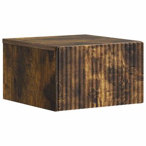 vidaXL Mobiletto da notte a muro Rovere Fumo 33 x 34,5 x 20 cm