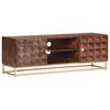 vidaXL Mobile TV 124x29x45 cm in Legno Massello di Mango