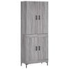 vidaXL Credenza Grigio Sonoma 69,5x34x180 cm in Legno Multistrato