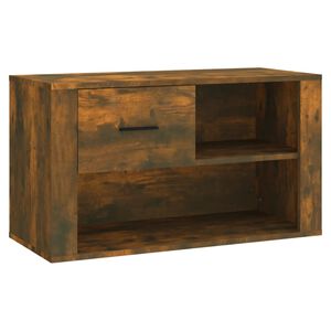 vidaXL Scarpiera Rovere Fumo 80x35x45 cm in Legno Multistrato