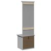vidaXL Mobiletto da Ingresso con Ganci BODO Grigio 50x40x157 cm