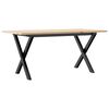 vidaXL Tavolino da Salotto Telaio a X 90x40x45 cm Legno Pino e Acciaio