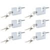 vidaXL Lucchetto 6 pz Argento Acciaio