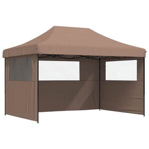 vidaXL Tenda Party 279 x 410 x 315 cm Marrone Tessuto Oxford