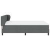 vidaXL Letto a molle con materasso Grigio scuro 160 x 200 cm Tessuto