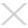 vidaXL Gambe per tavolo da pranzo a forma di X 2 pz bianche 90x(72-73) cm in acciaio