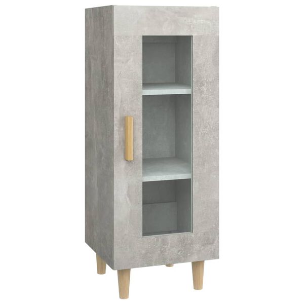 vidaXL Credenza Grigio Cemento 34,5x34x90 cm in Legno Multistrato