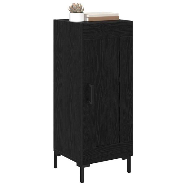 vidaXL Credenza Olden Rovere Nero 34,5 x 34 x 90 cm