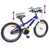 vidaXL Bicicletta per Bambini 24 Pollici per 8-12 anni Blu e bianco