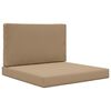vidaXL Cuscino per divano da esterno Poliestere Tortora 80 x 80 cm