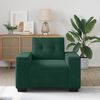 vidaXL Divano Sedia Verde Scuro 100x78x80 cm Velluto