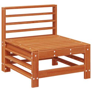 vidaXL Divano Medio da Giardino Legno di pino massiccio Marrone Cera