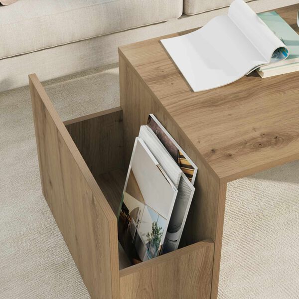 vidaXL Tavolino da salotto Rovere artigianale 90 x 45 x 35 cm