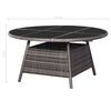 vidaXL Set Mobili da Pranzo Giardino 9 pz Polyrattan Antracite Grigio