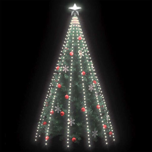 vidaXL Luci per Albero 500 LED Bianco Freddo 500 cm Interno Esterno