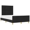 vidaXL Struttura del letto con testiera Nero 120 x 190 cm Tessuto