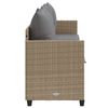 vidaXL Lettino Prendisole con Cuscini Beige in Polyrattan