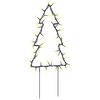 vidaXL Decorazioni Luminose Natalizie Picchetti 3pz Albero 50LED 30cm