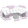 vidaXL Set Divano da Giardino 9 pcs Beige e Grigio Chiaro polyrattan