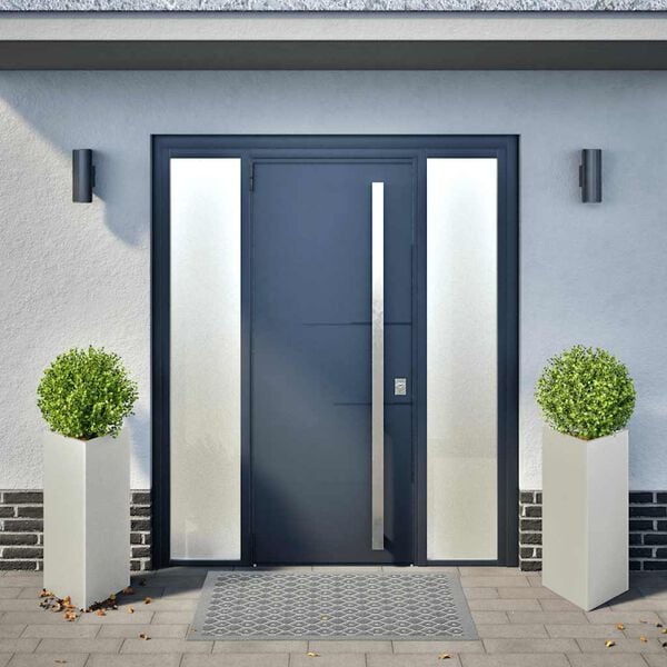 vidaXL Fioriere da Giardino 2 pz Triangolari 40x40x75 cm Acciaio Inox