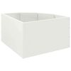 vidaXL Vaso d'angolo Bianco 60 x 60 x 35 cm Acciaio